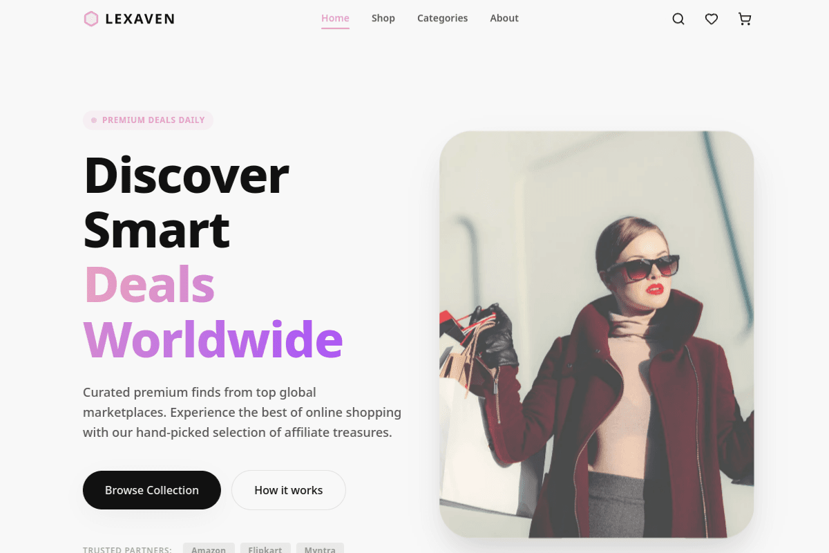 Lexaven Affiliate Deals Platform preview